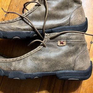 Twisted X Men’s Moccasin Brown Leather Ankle Boots 5M Like New